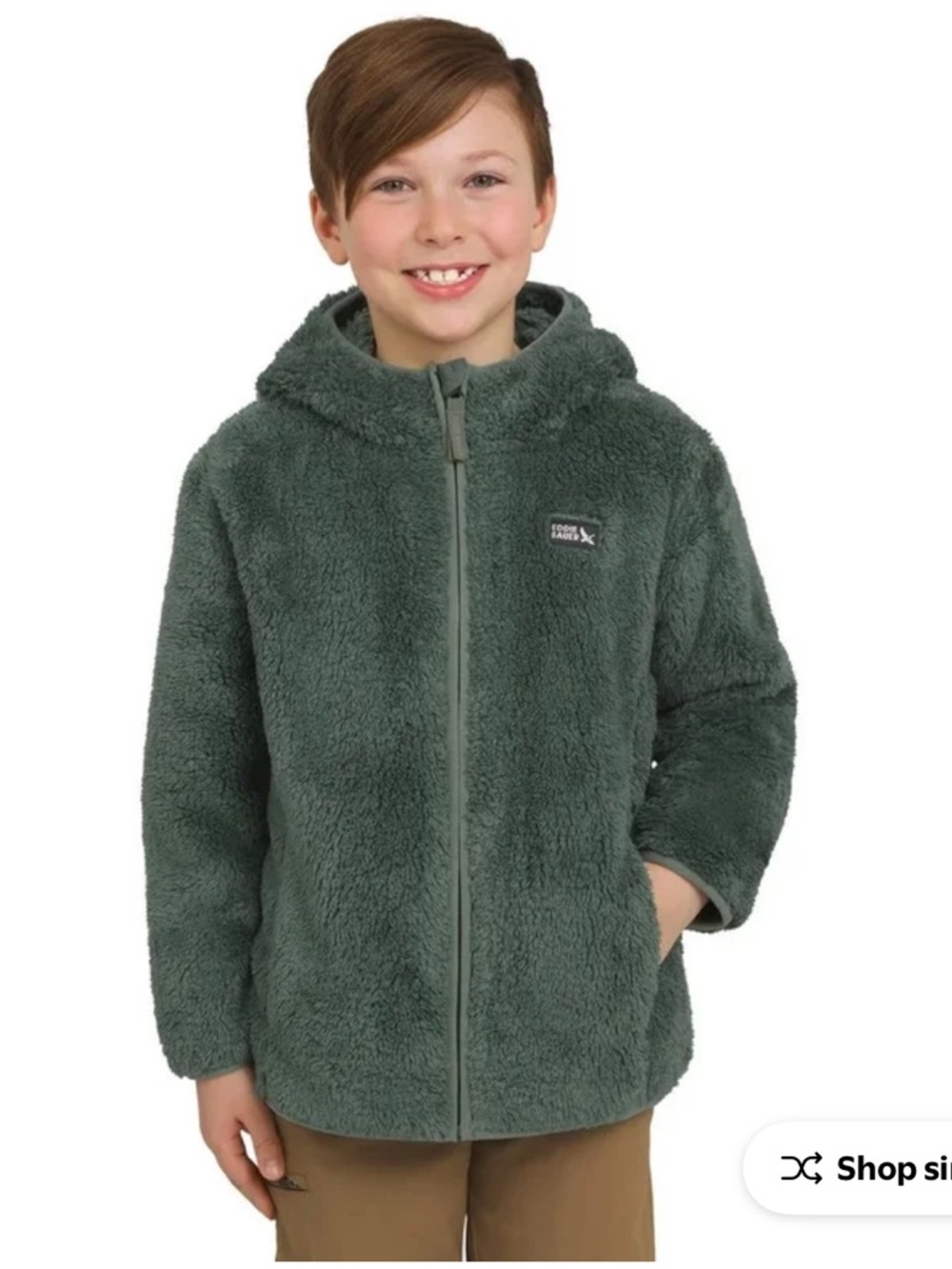 Eddie Bauer Kids Dark Green Zip-Up Hoodie